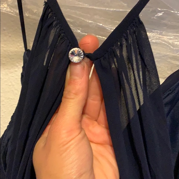 Lulus Navy blue bridesmaids dress with pockets - Picture 2 of 8